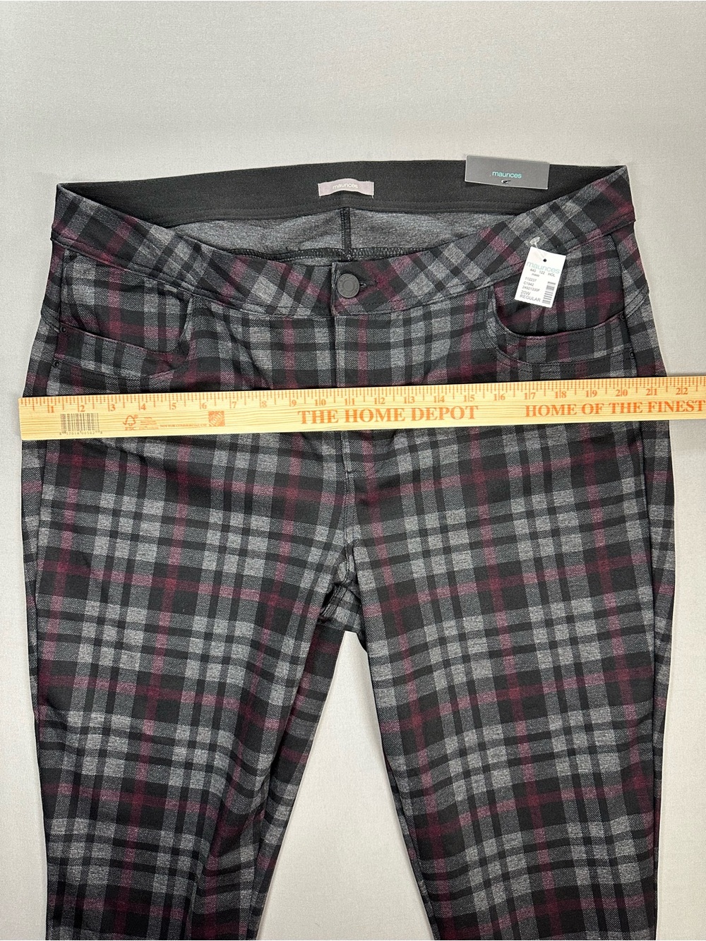 NWT Maurices Skinny Ankle Mid Rise Plaid Pants, Stretch - Womens 20W Regular - Picture 14 of 16